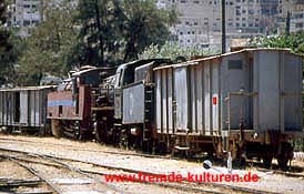 Güterzug im Bahnhof von Amman