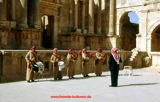 Militärkapelle im antiken Südtheater von Gerash/Gerasa - Jordanien